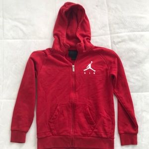 SOLD ON CURTSY Red Jordan Zip Up Jacket
